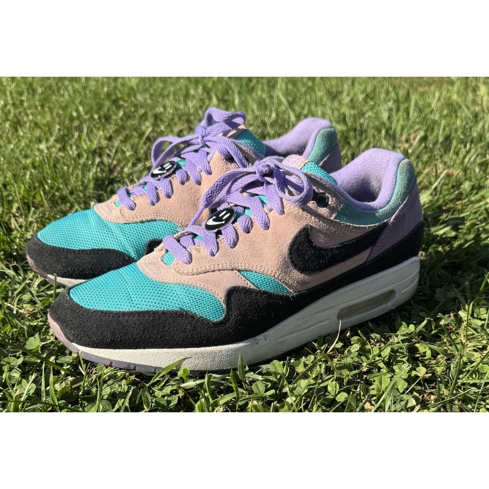 Nike Air Max 1 Have A Nike Day Shoes Mens Size 8 Suede Multicolor BQ8929-500